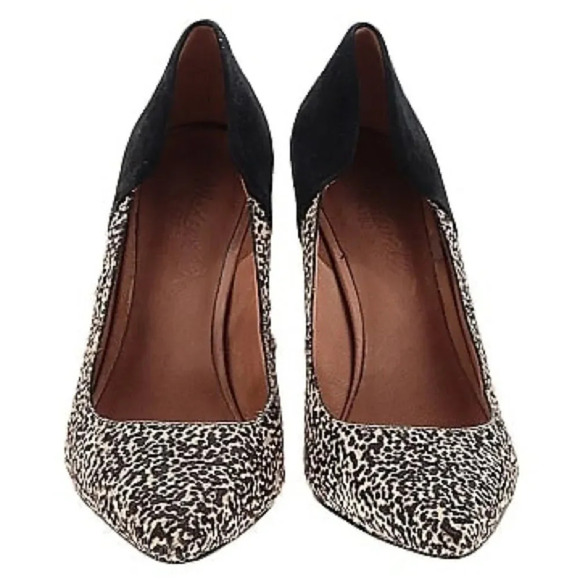 MADEWELL Two-Tone Leopard Speckle Print Stiletto Heels - Picture 2 of 9